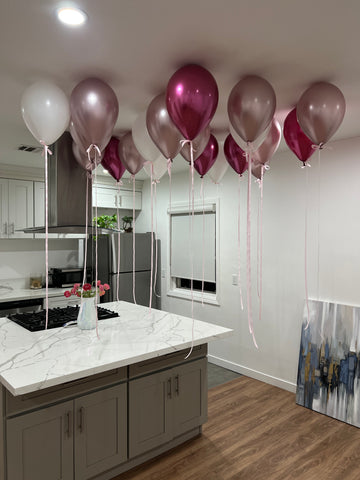 Helium Balloons with Satin Ribbon – 25pcs (11")